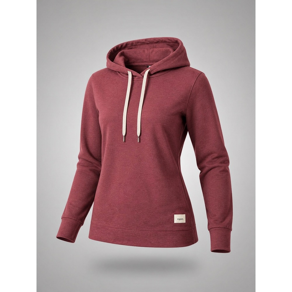Vuori Halo Performance Hoodie Claret Heather Red DreamKnit Pullover VW226 Small